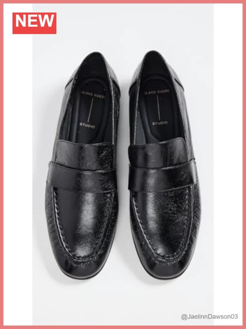 Women's Leather Loafers Padded Footbed Rubber Sole Slip-On Shoes